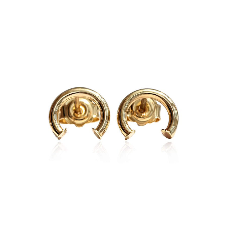 Yellow Gold Earrings Horseshoe