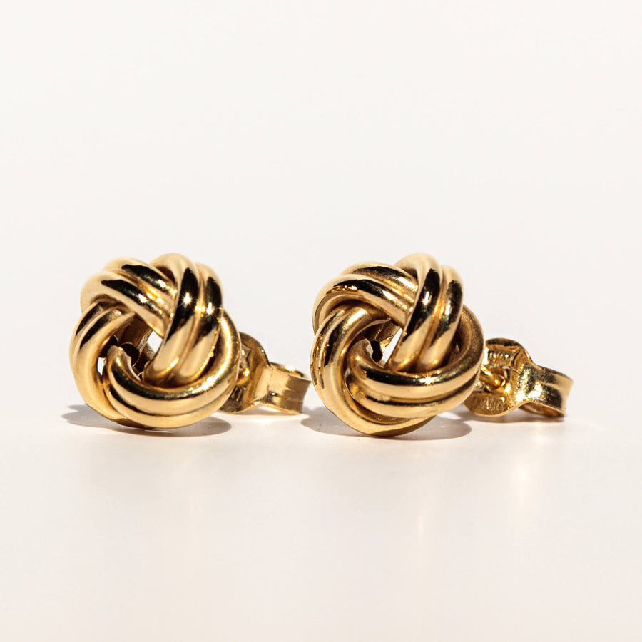 Yellow Gold Earrings Cane