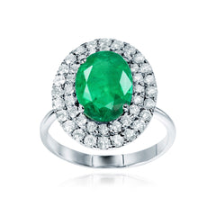 Emerald & Diamond Ring Artemida