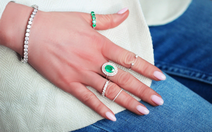 Emerald & Diamond Ring Artemida