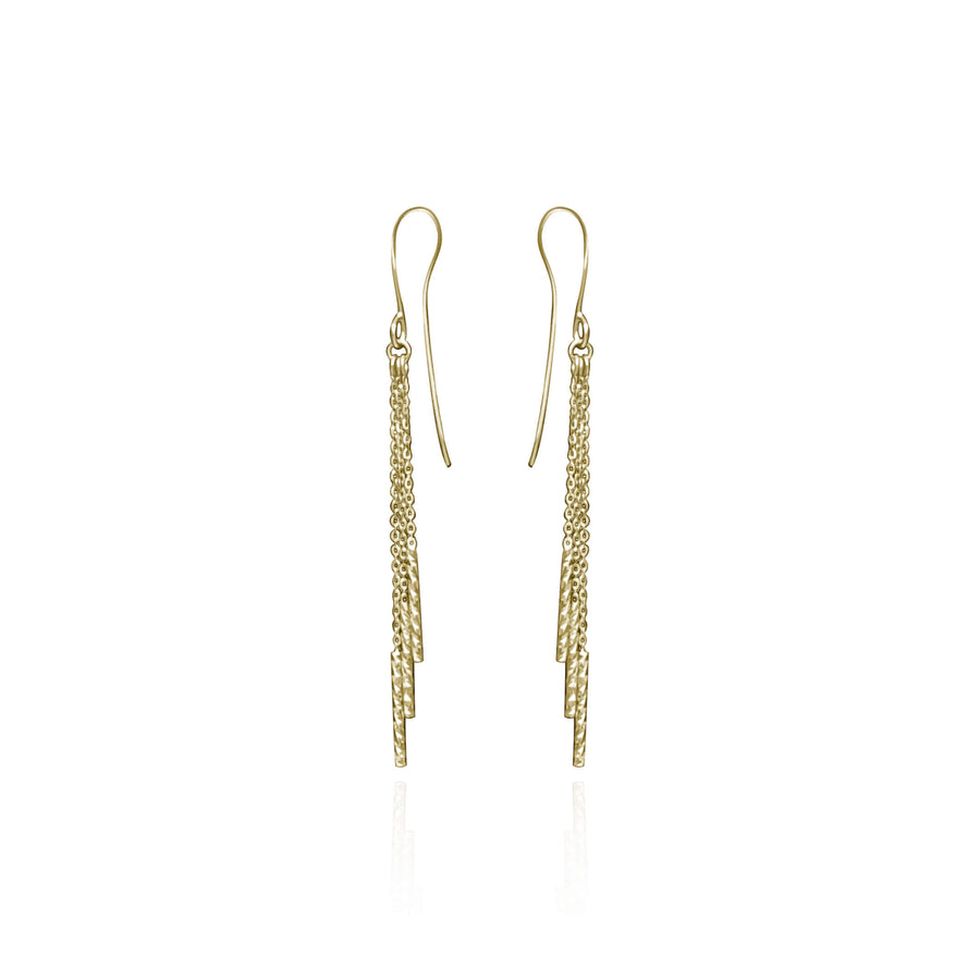 Yellow Gold Earrings Cascade