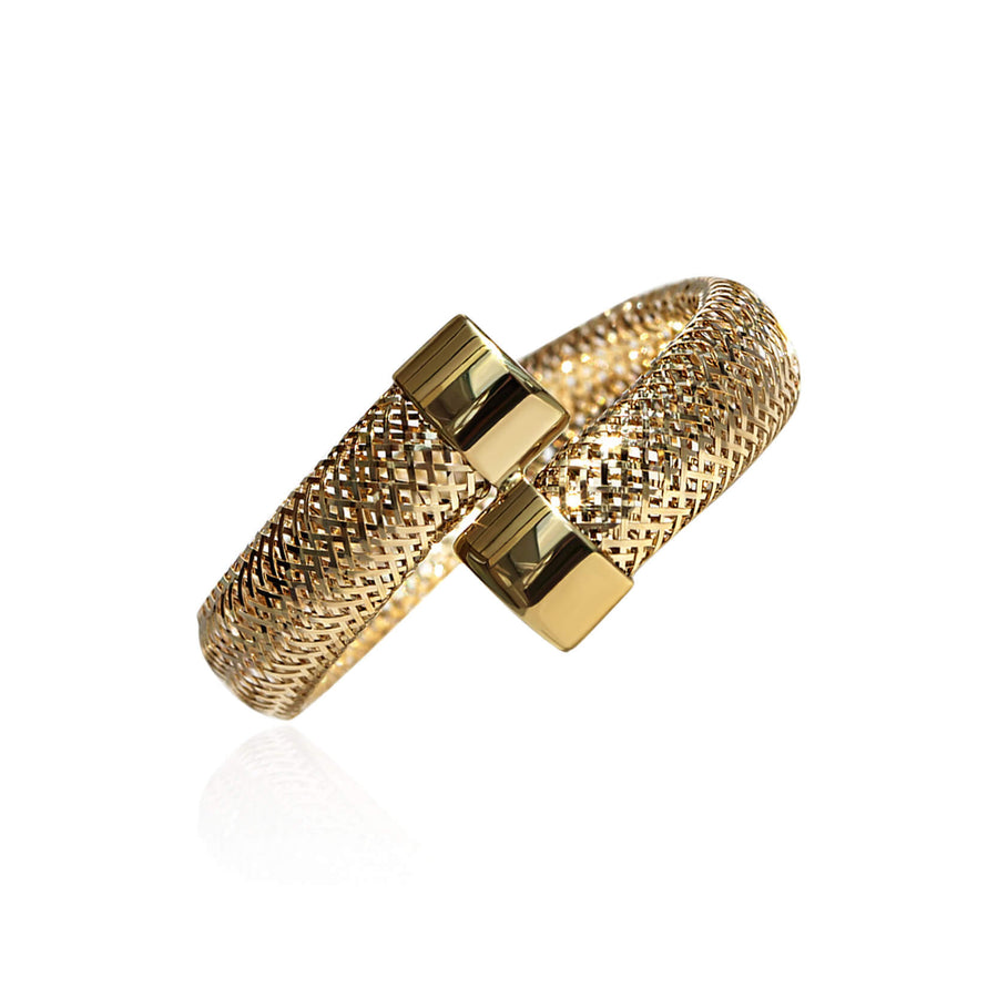 Yellow Gold Ring Braided Spiral