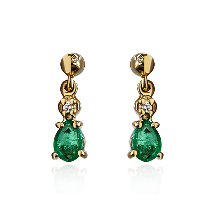 Emerald & Diamond Earrings Salus