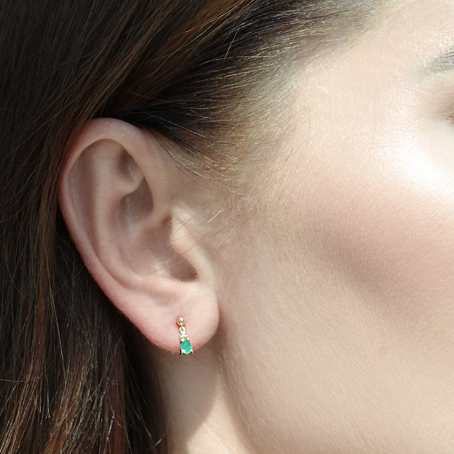 Emerald & Diamond Earrings Salus