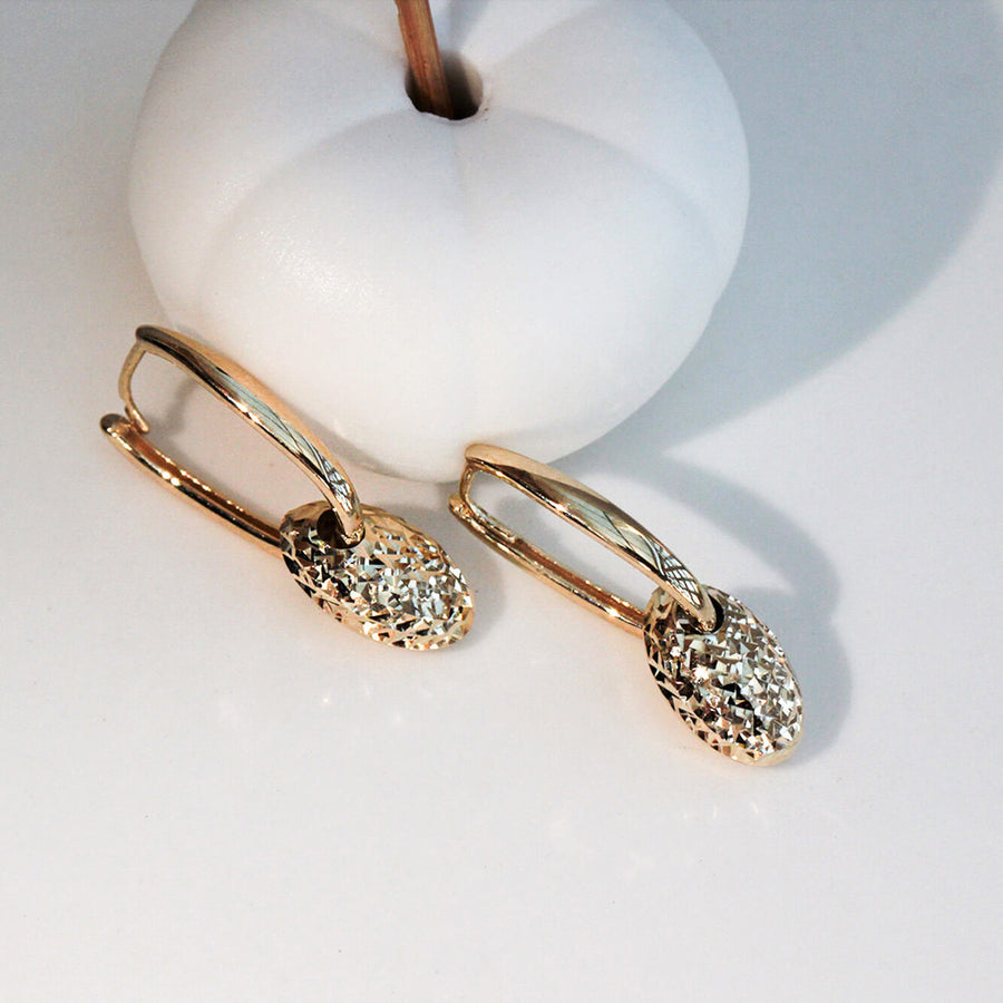 Yellow Gold Earrings Shimmering