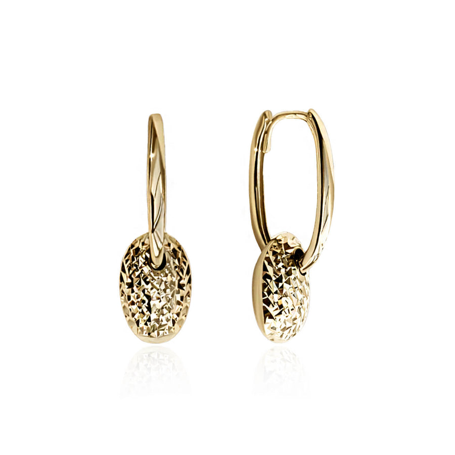 Yellow Gold Earrings Shimmering