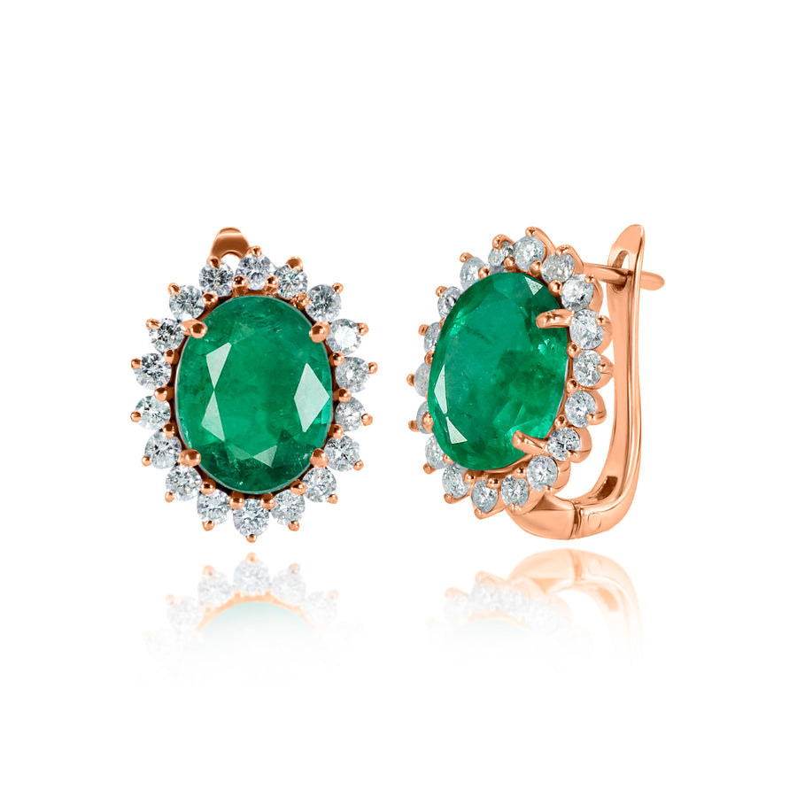 Emerald & Diamond Earrings Plutos