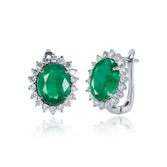 Emerald & Diamond Earrings Plutos