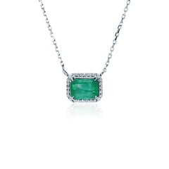 Emerald & Diamond Necklace Cybele