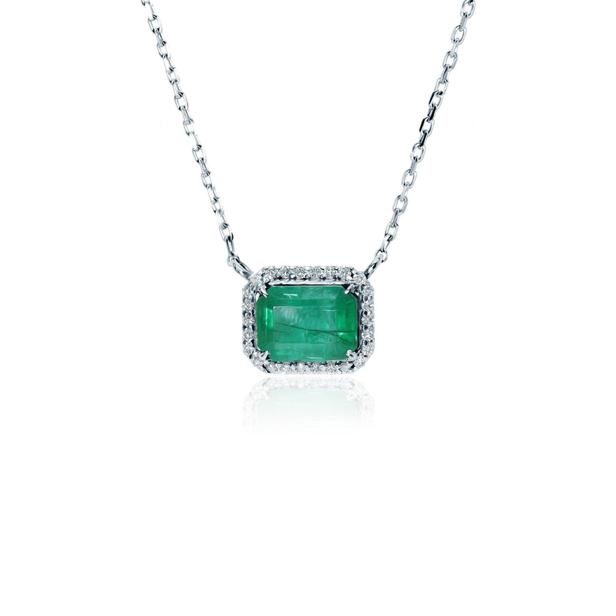 Emerald & Diamond Necklace Cybele