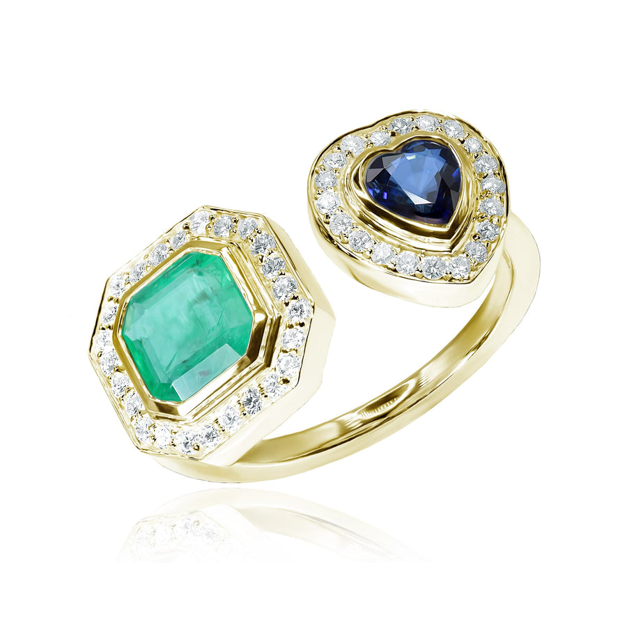 Sapphire, Emerald & Diamond Ring Forest River