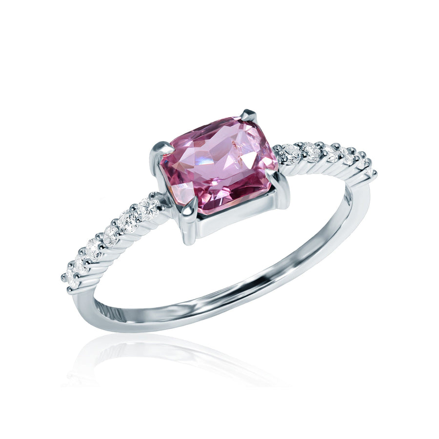 Pink Sapphire & Diamond Ring Echo