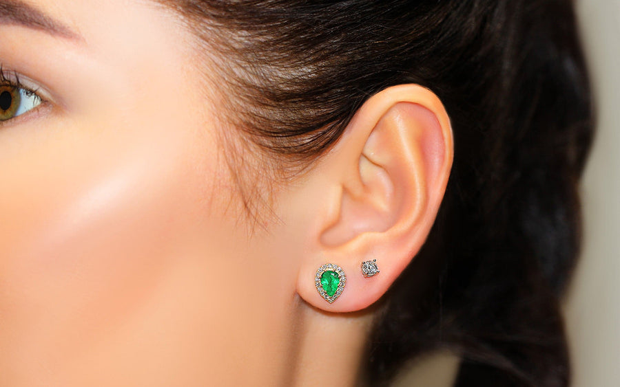 Emerald & Diamond Earrings Ceres