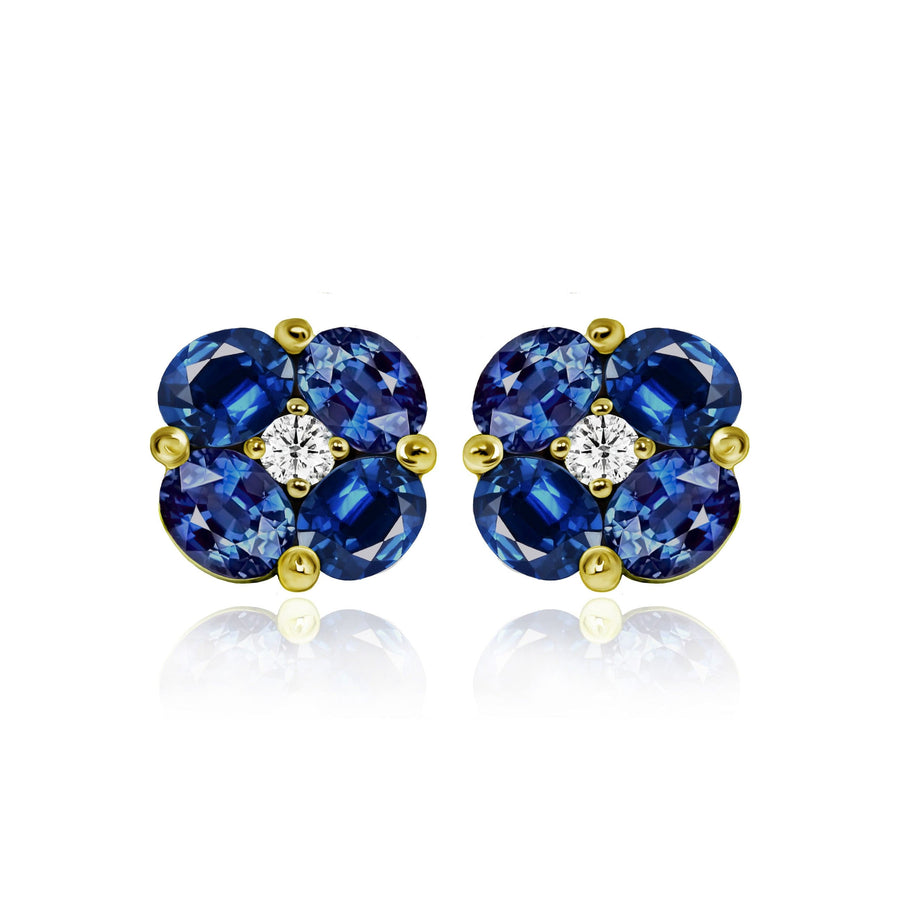 Sapphire & Diamond Earrings Flora