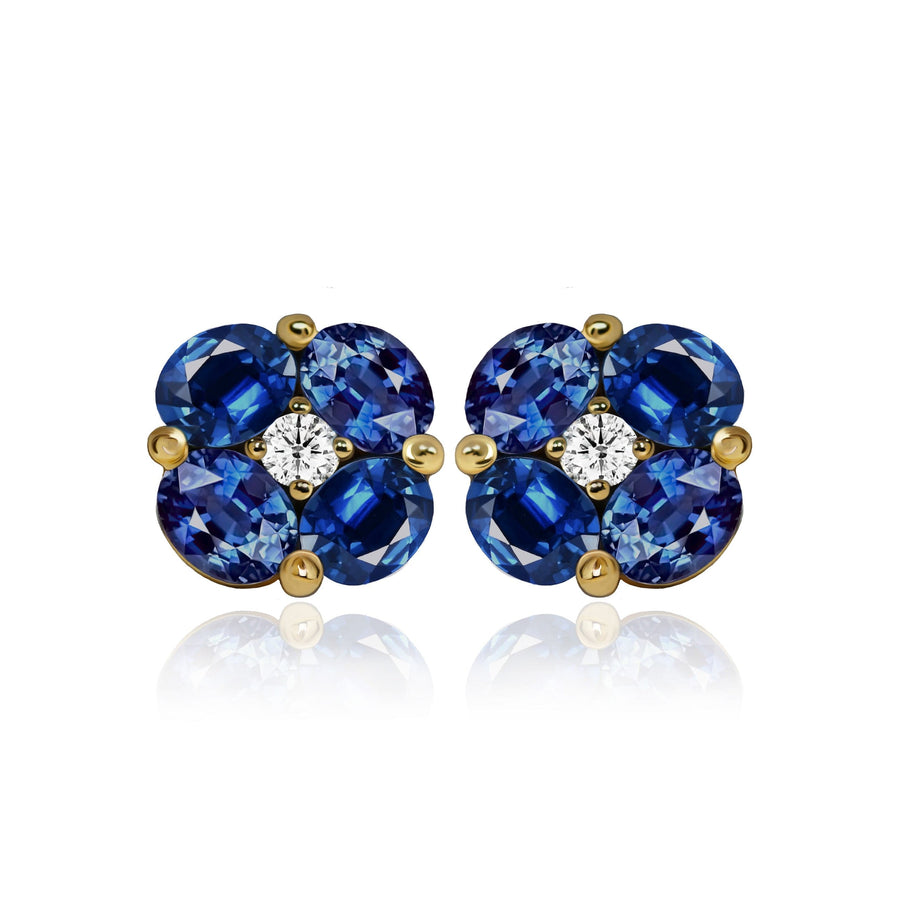 Sapphire & Diamond Earrings Flora