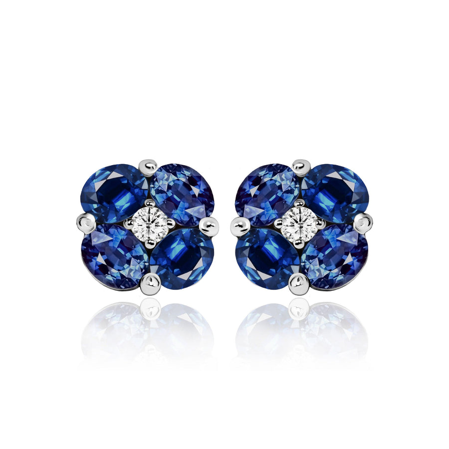 Sapphire & Diamond Earrings Flora