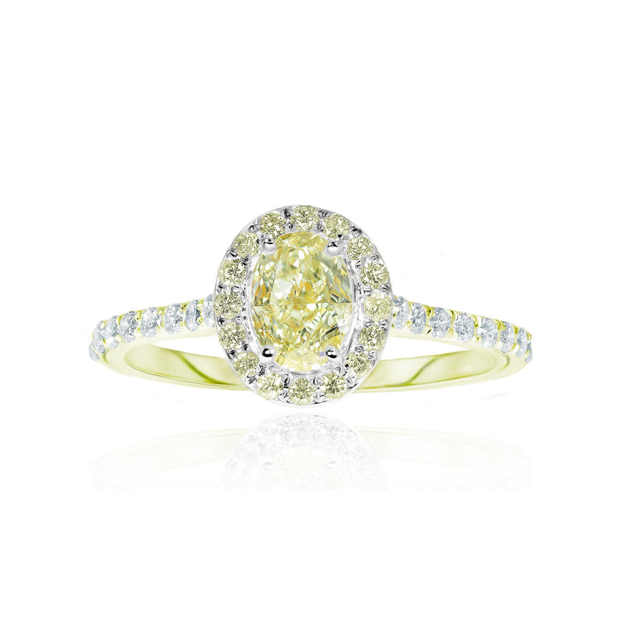 Yellow & White Diamond Ring Helios