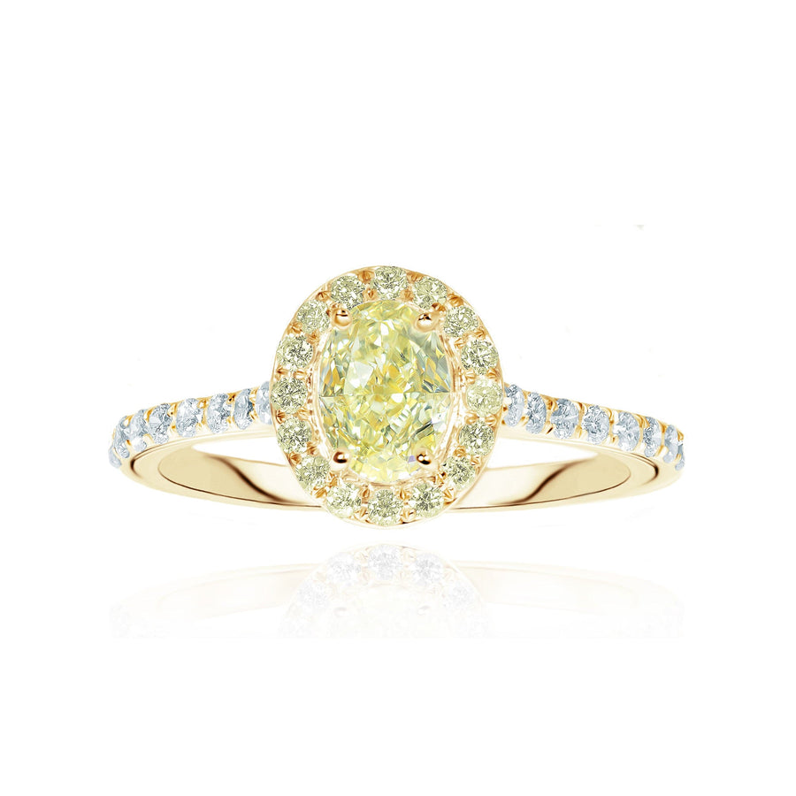 Yellow & White Diamond Ring Helios