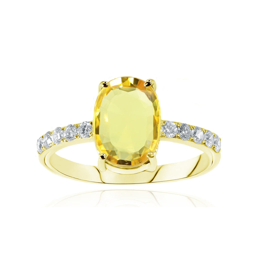 Yellow Sapphire & Diamonds Ring Charites