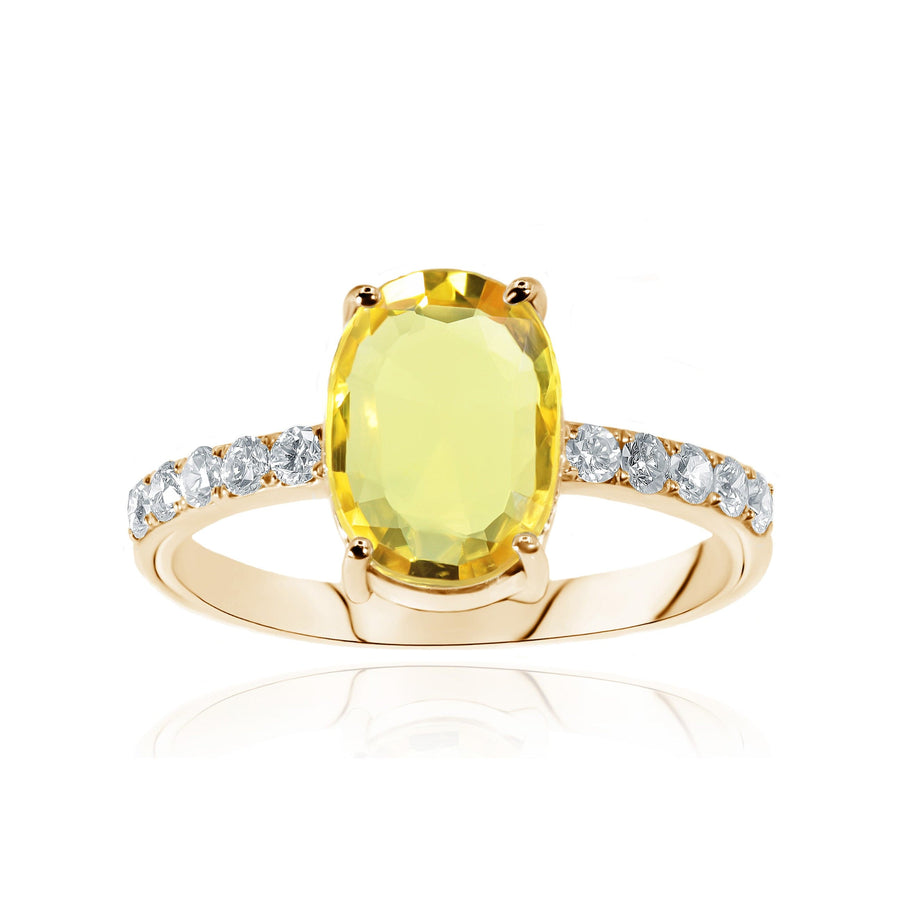 Yellow Sapphire & Diamonds Ring Charites