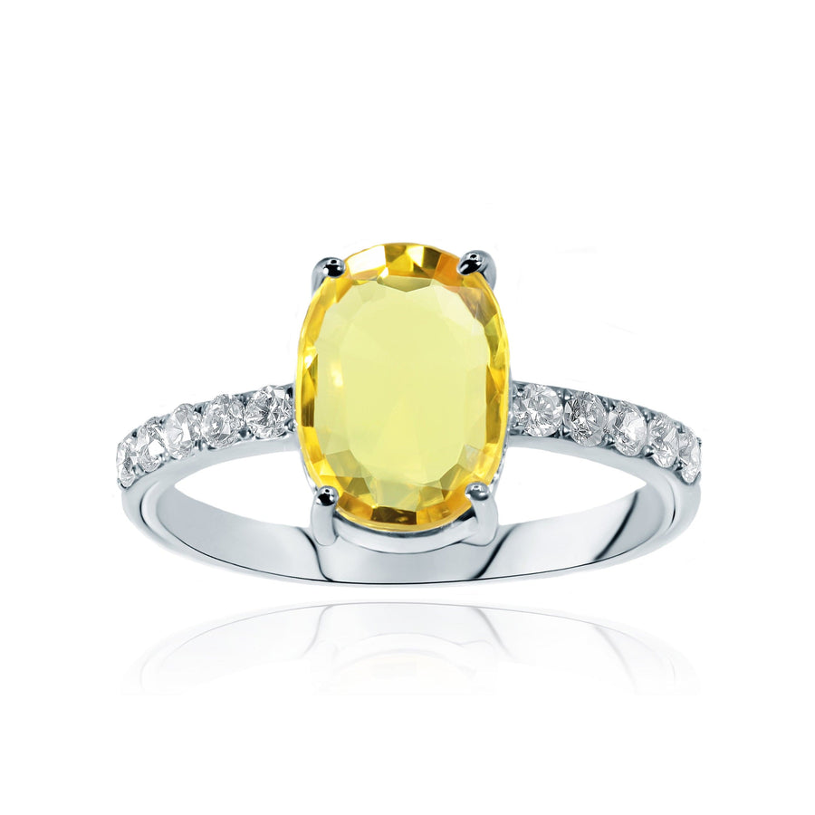 Yellow Sapphire & Diamonds Ring Charites