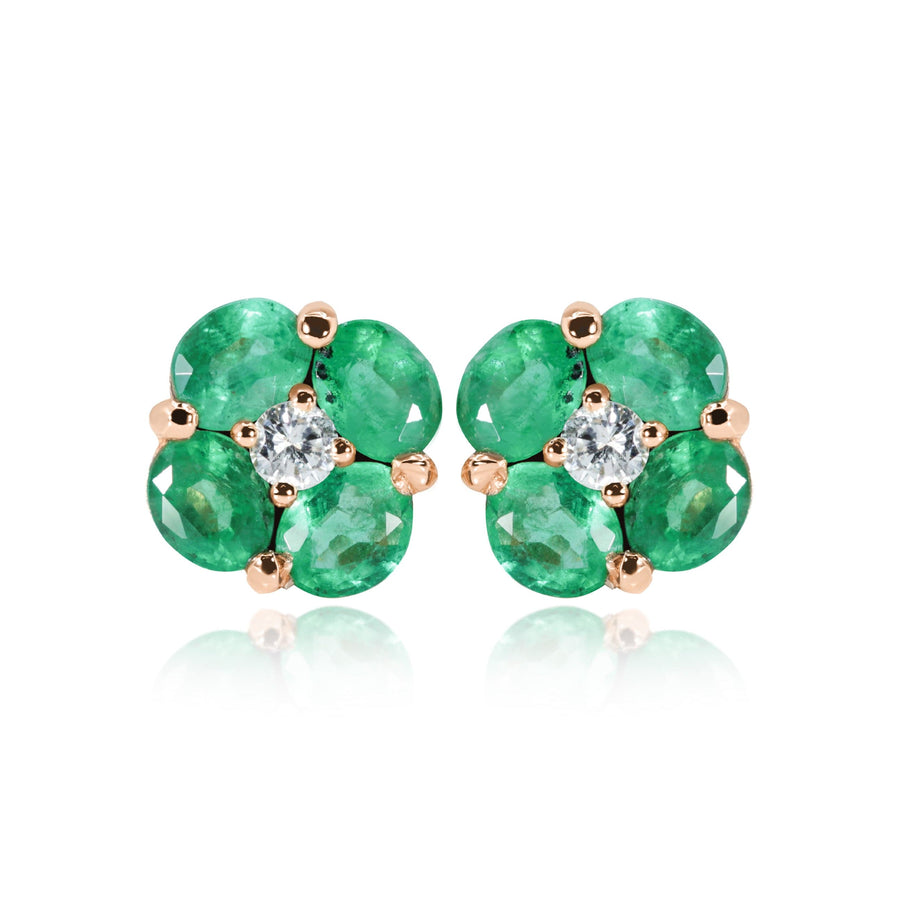 Emerald & Diamond Earrings Chloris