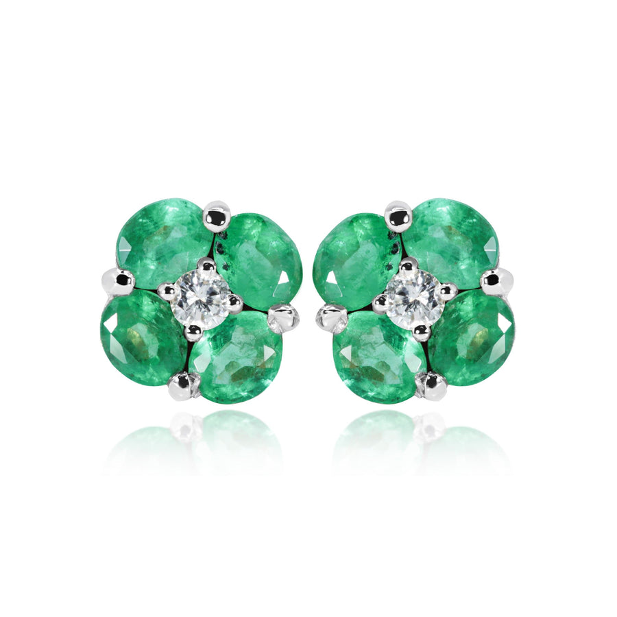 Emerald & Diamond Earrings Chloris