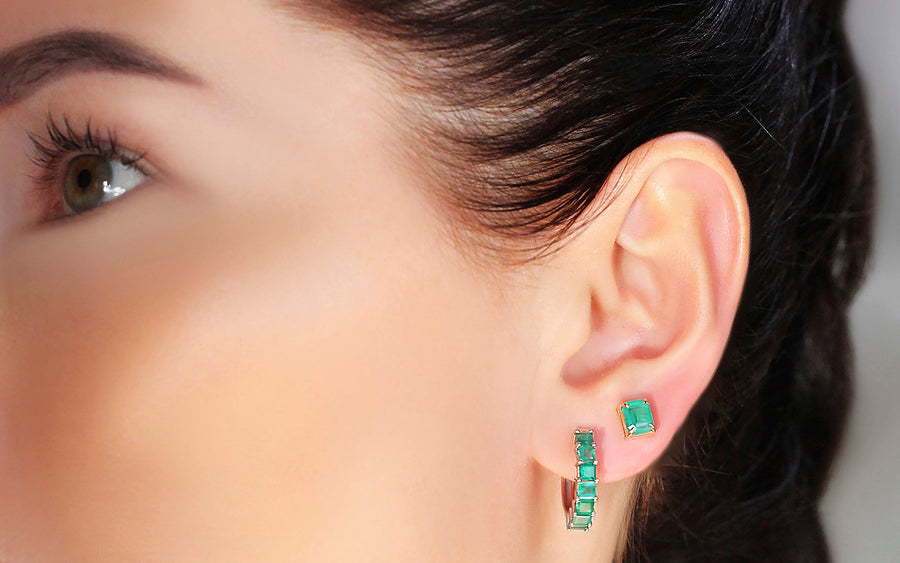 Emerald Earrings Pictor